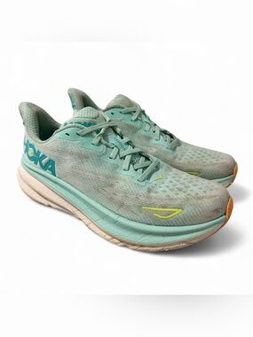 Women’s Hoka Clifton 9 Sea Foam Aqua Breeze Running Shoes Size 10